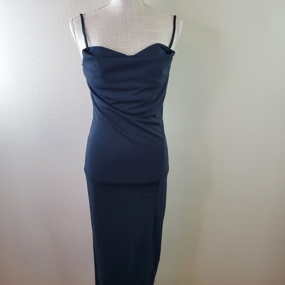 Forever 21 Womens Strapy Thigh Slit Bodycon Dress - Picture 5 of 8